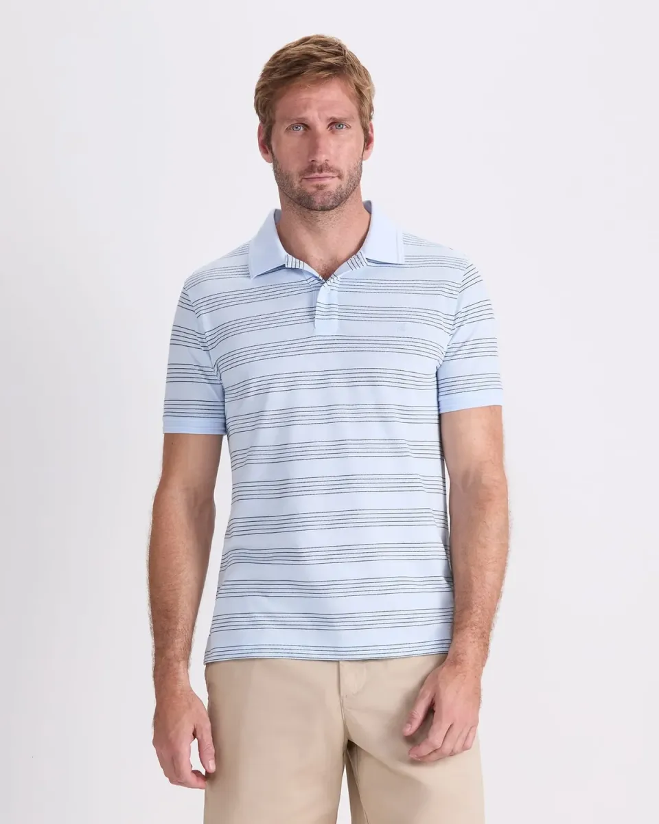 Sportscraft SC Stripe Pique Polo coton homme