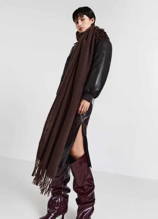 Calliope Sciarpa frange foulard femme TU 180 cm