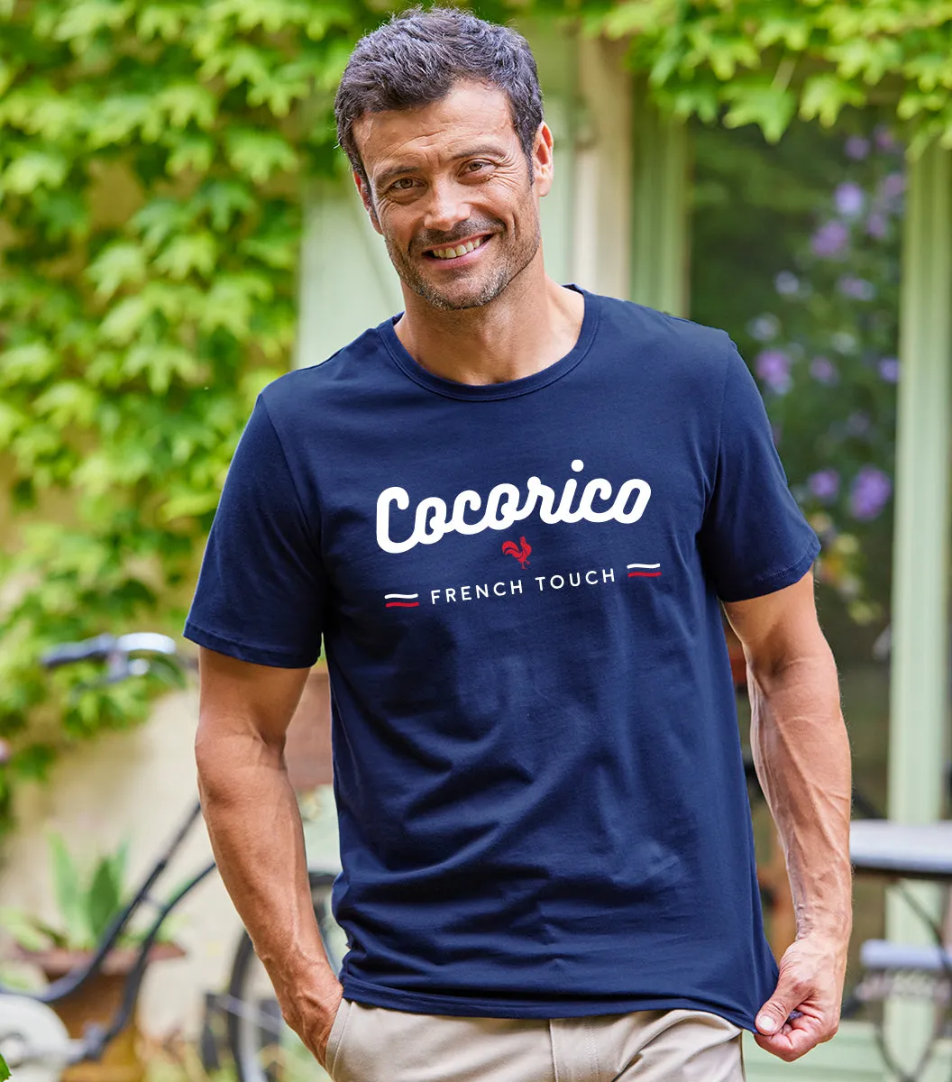 Cocorico French Touch t-shirt homme marine coton