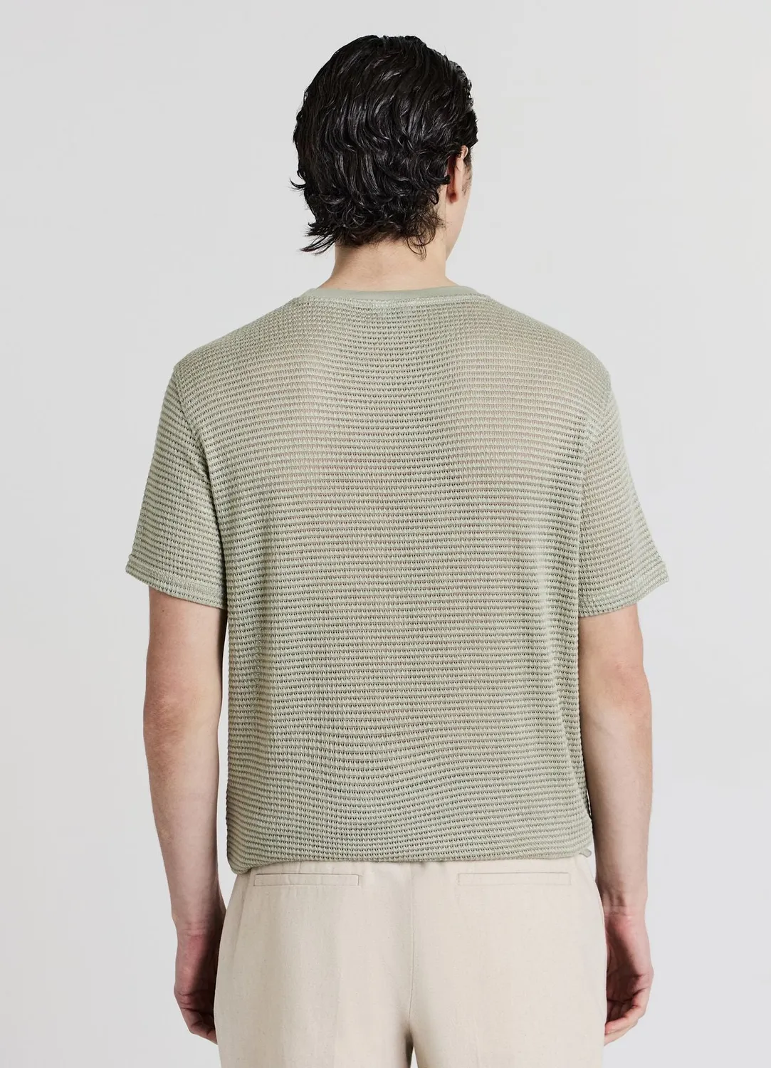 Calliope t-shirt homme col rond texturé uni