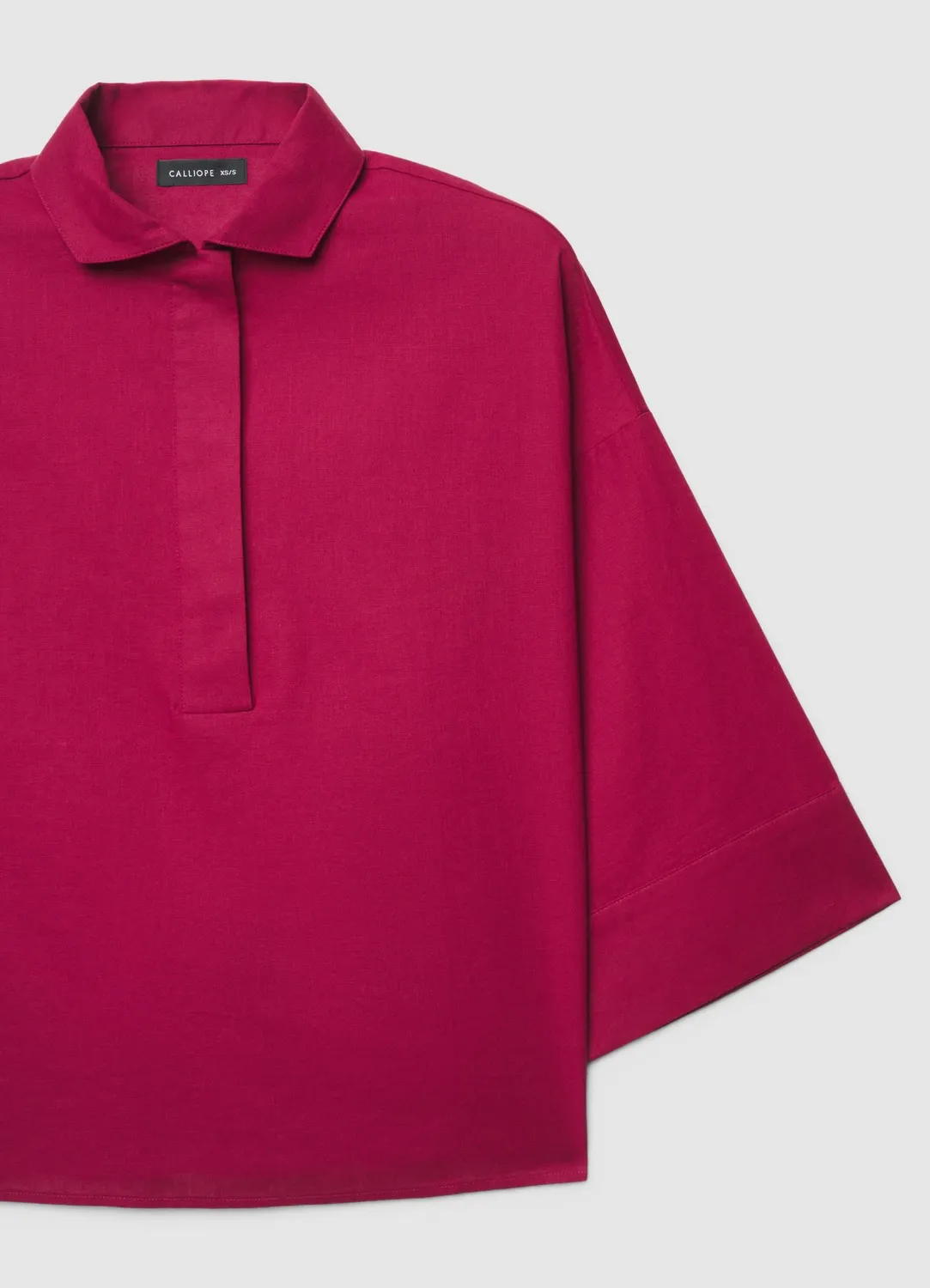 Calliope chemise femme col polo en lin ample
