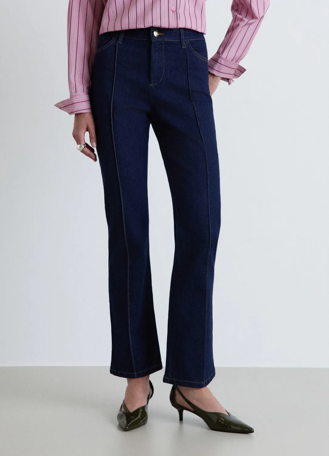Calliope jean flare femme taille haute