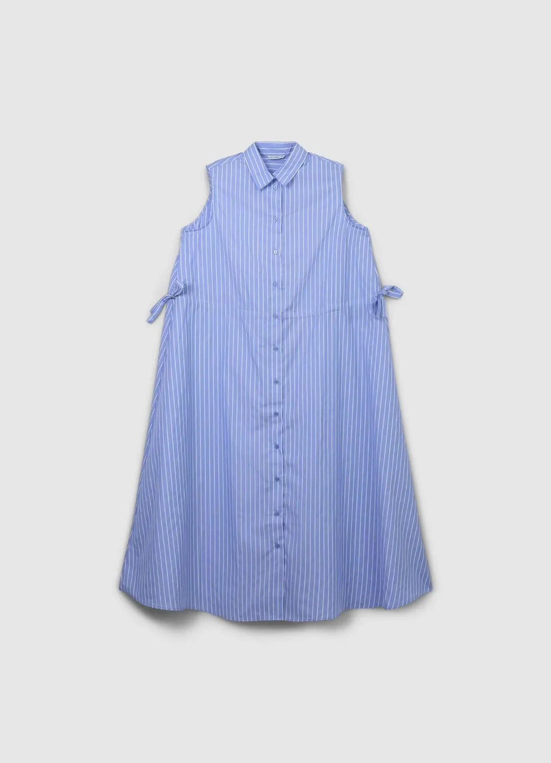 Calliope Vestito robe longue rayée sans manches chemise