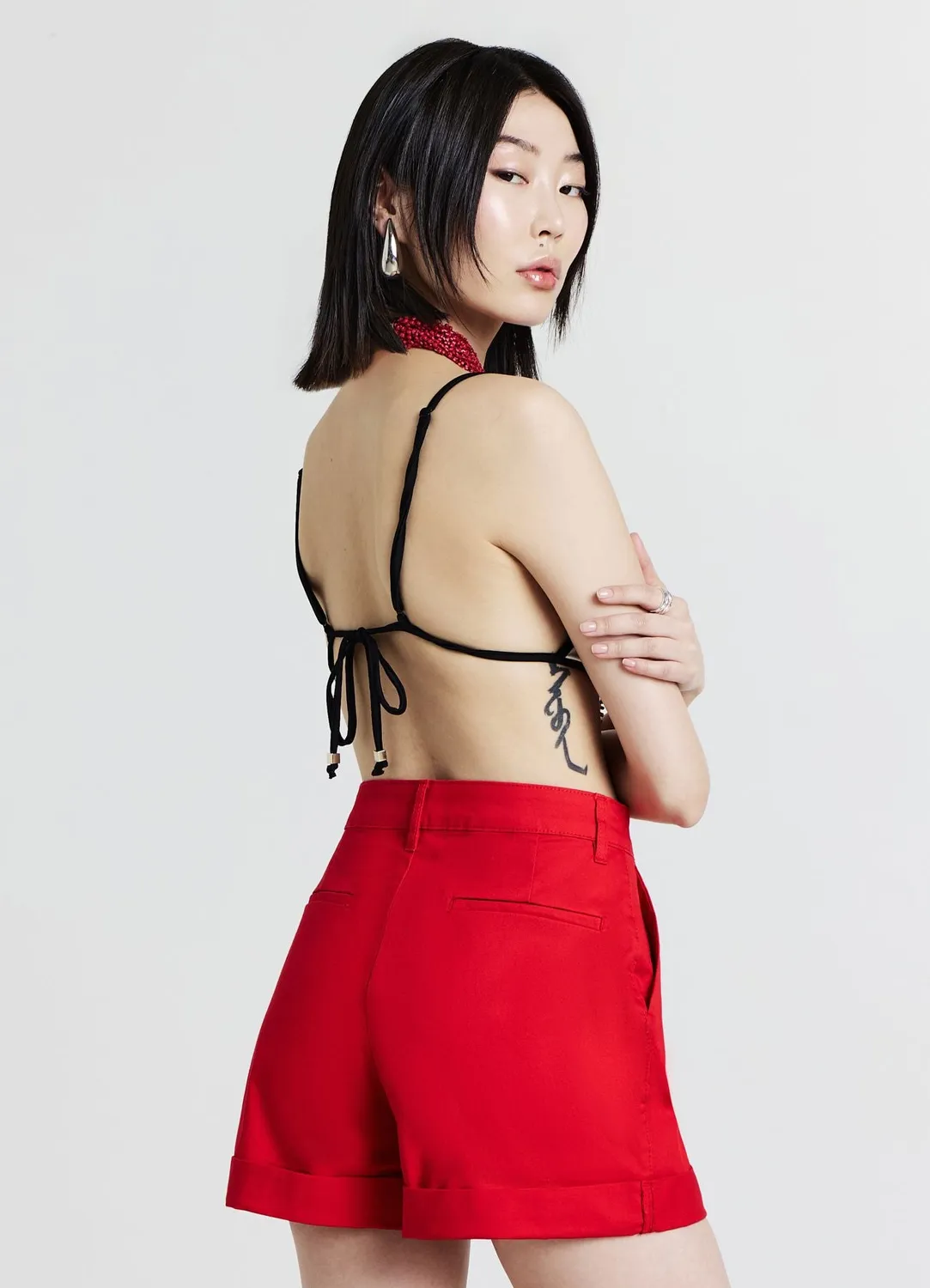 Calliope short chino coton femme uni