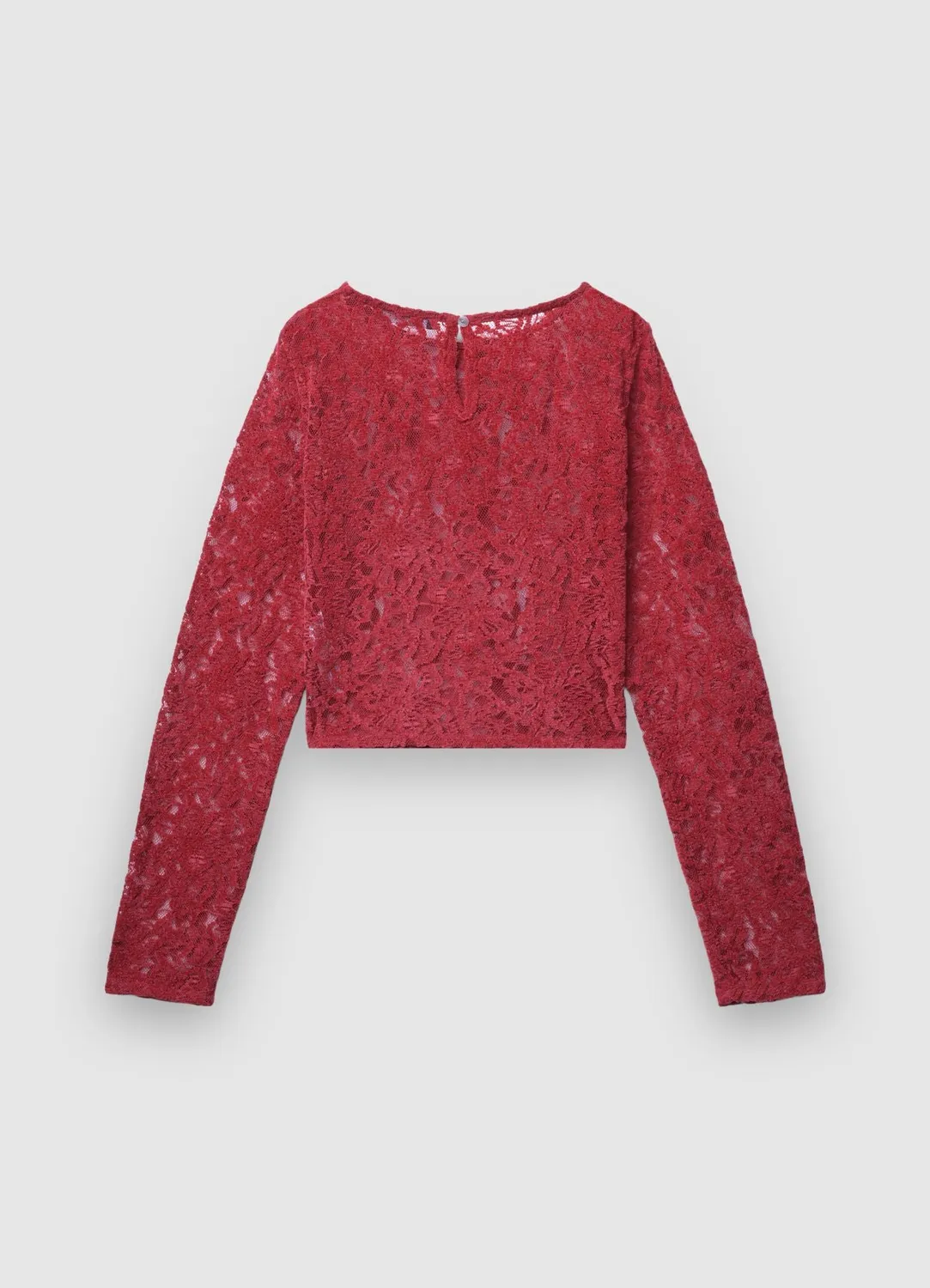 Calliope blouse dentelle floccato femme manches longues