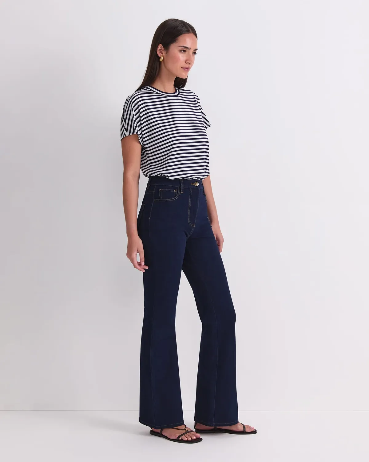 Sportscraft Nyra jean femme flare indigo délavé