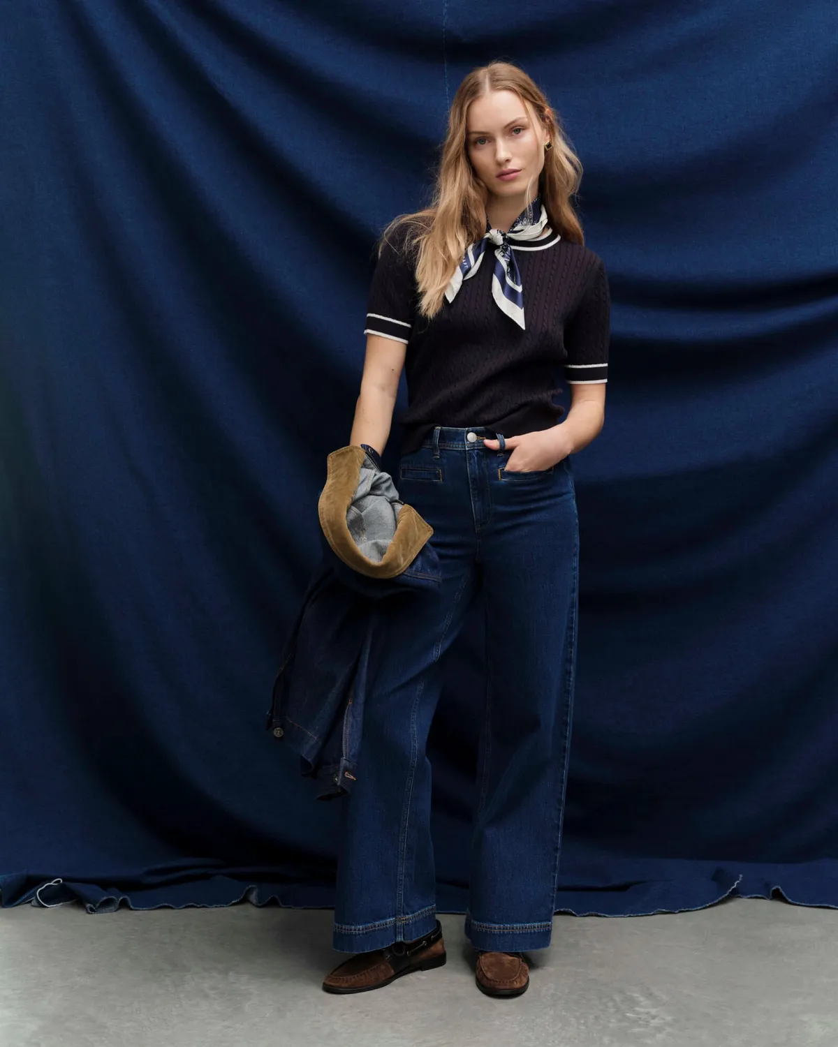 Sportscraft Tessa 120796 jean large femme indigo
