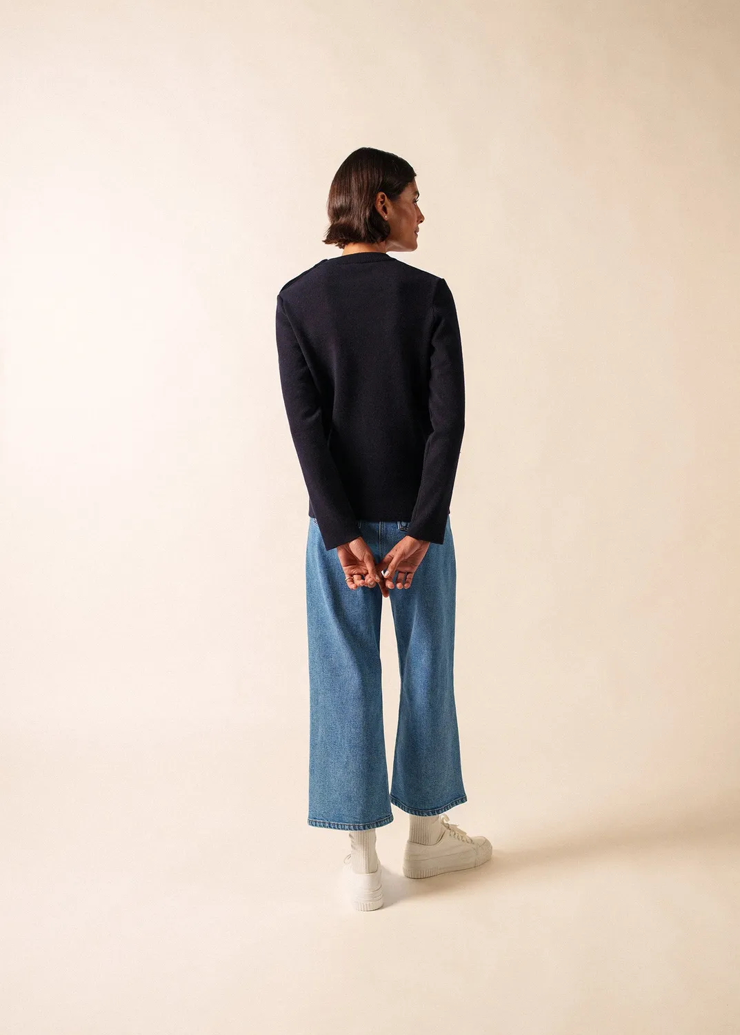 Saint James Brégançon cachemire pull marin navy
