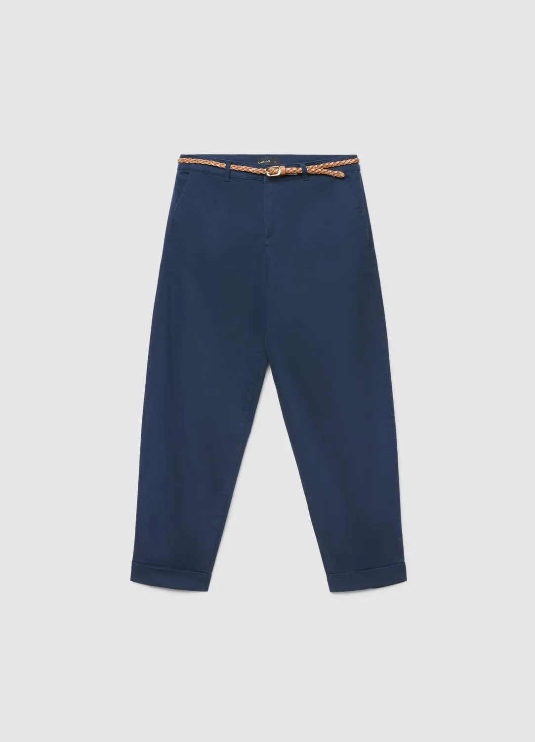 Calliope chino femme ceinture tressée regular