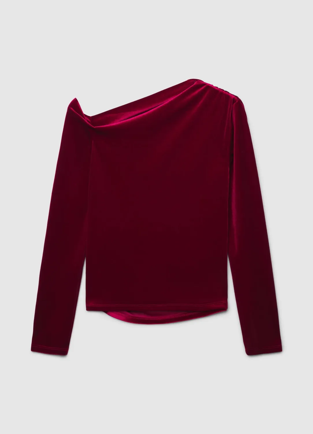 Calliope top asymétrique drapé femme uni