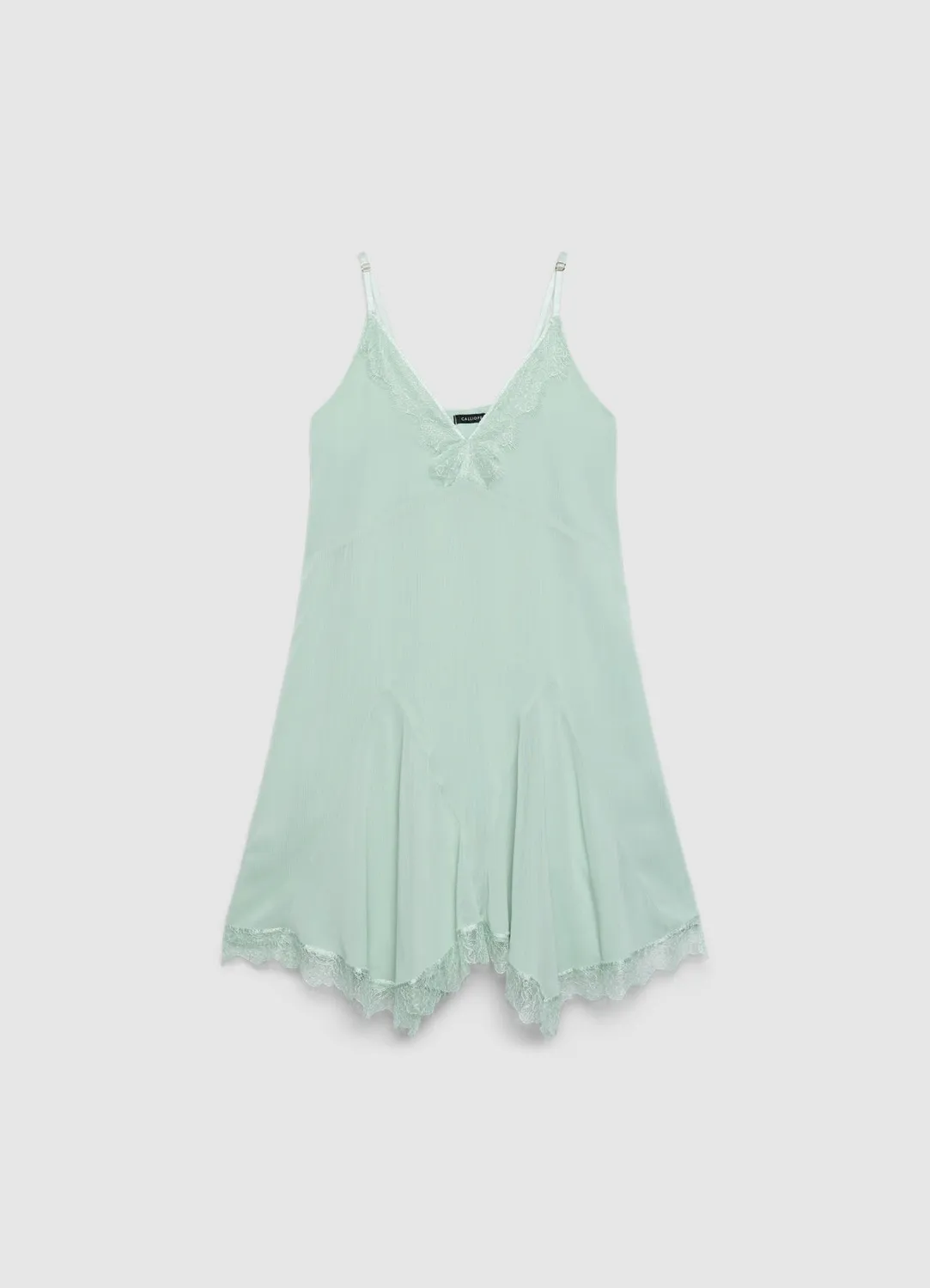 Calliope robe courte femme col V dentelle bretelles