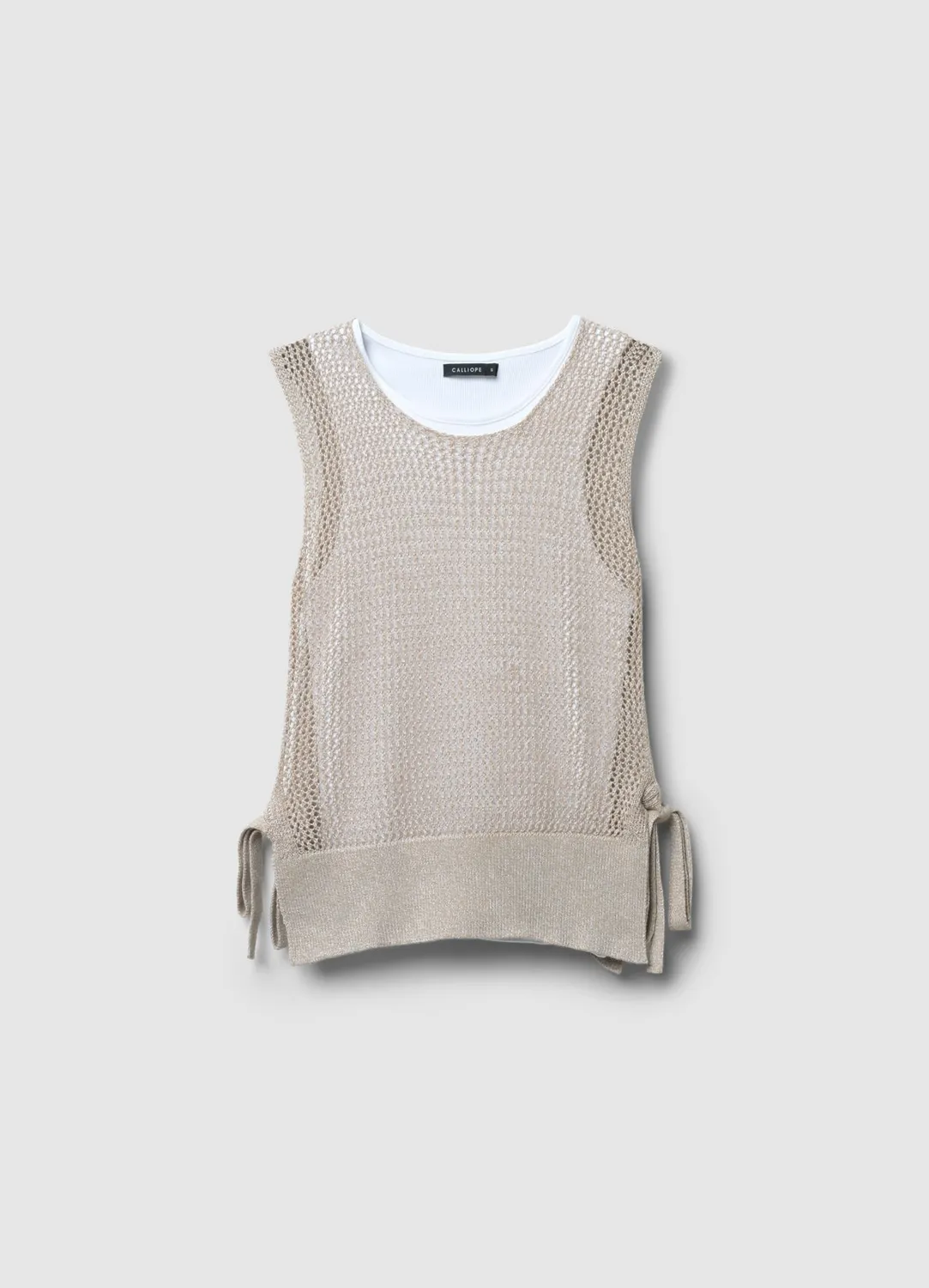 Calliope top ajouré débardeur femme nœuds latéraux