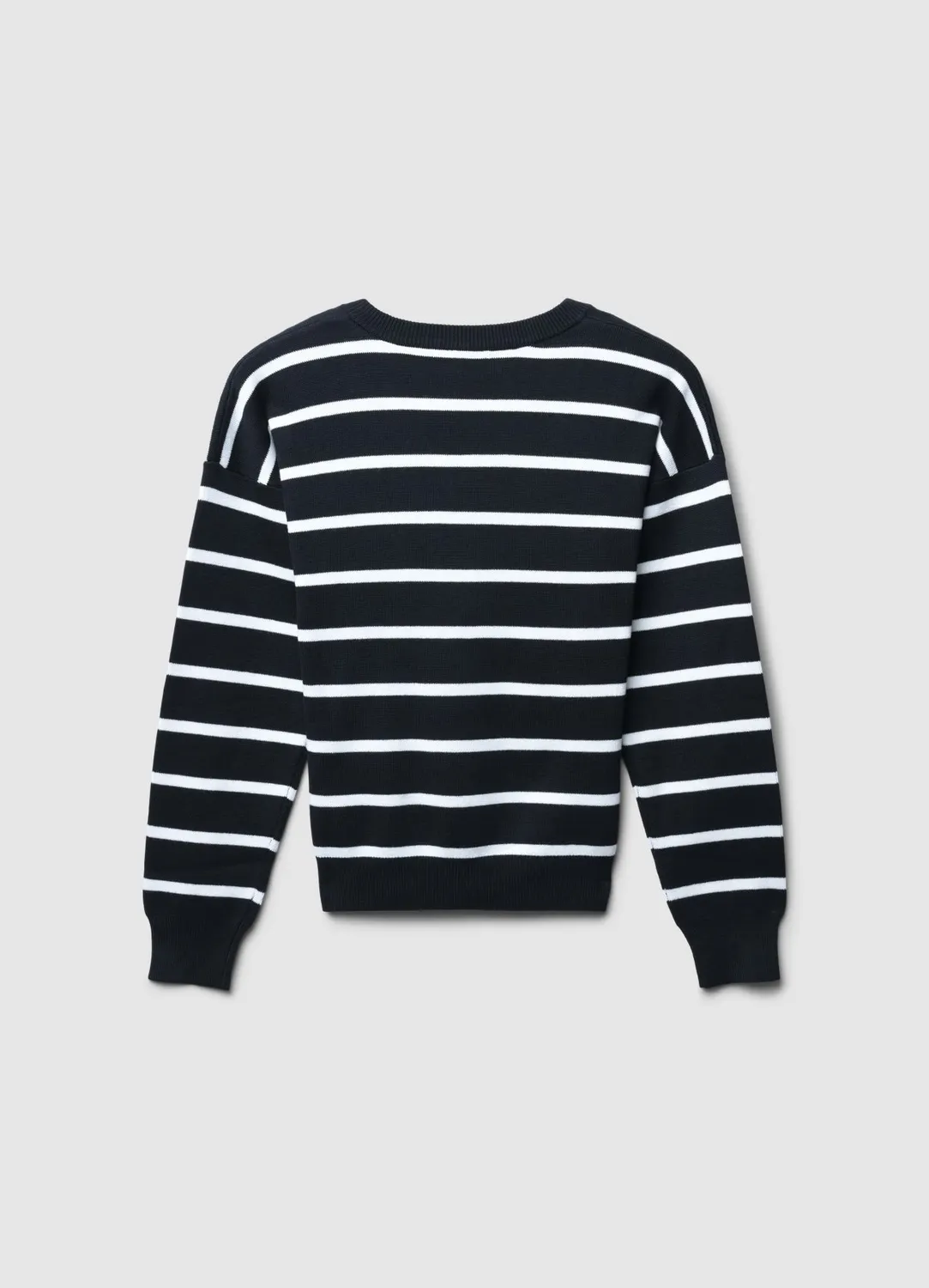 Calliope pull col V rayé femme manches longues