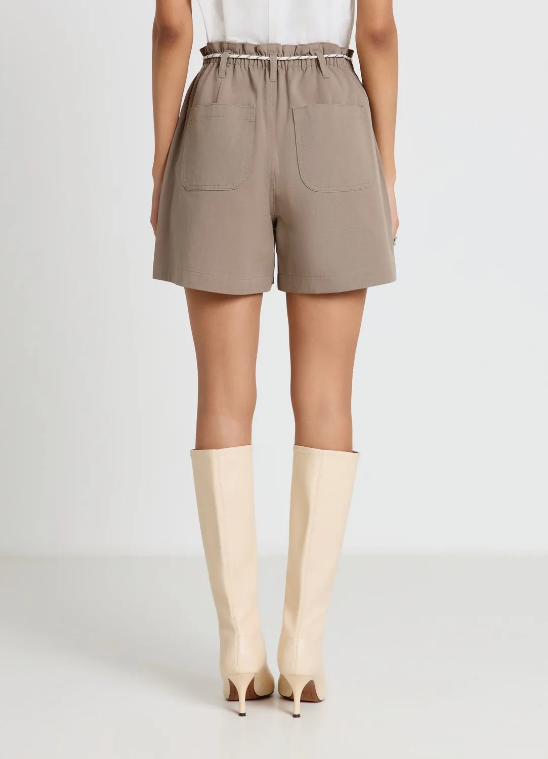 Calliope short taille haute cordon femme poches