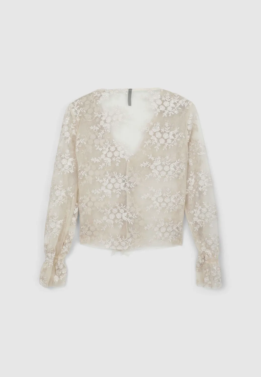 Calliope blouse femme dentelle volants manches longues S
