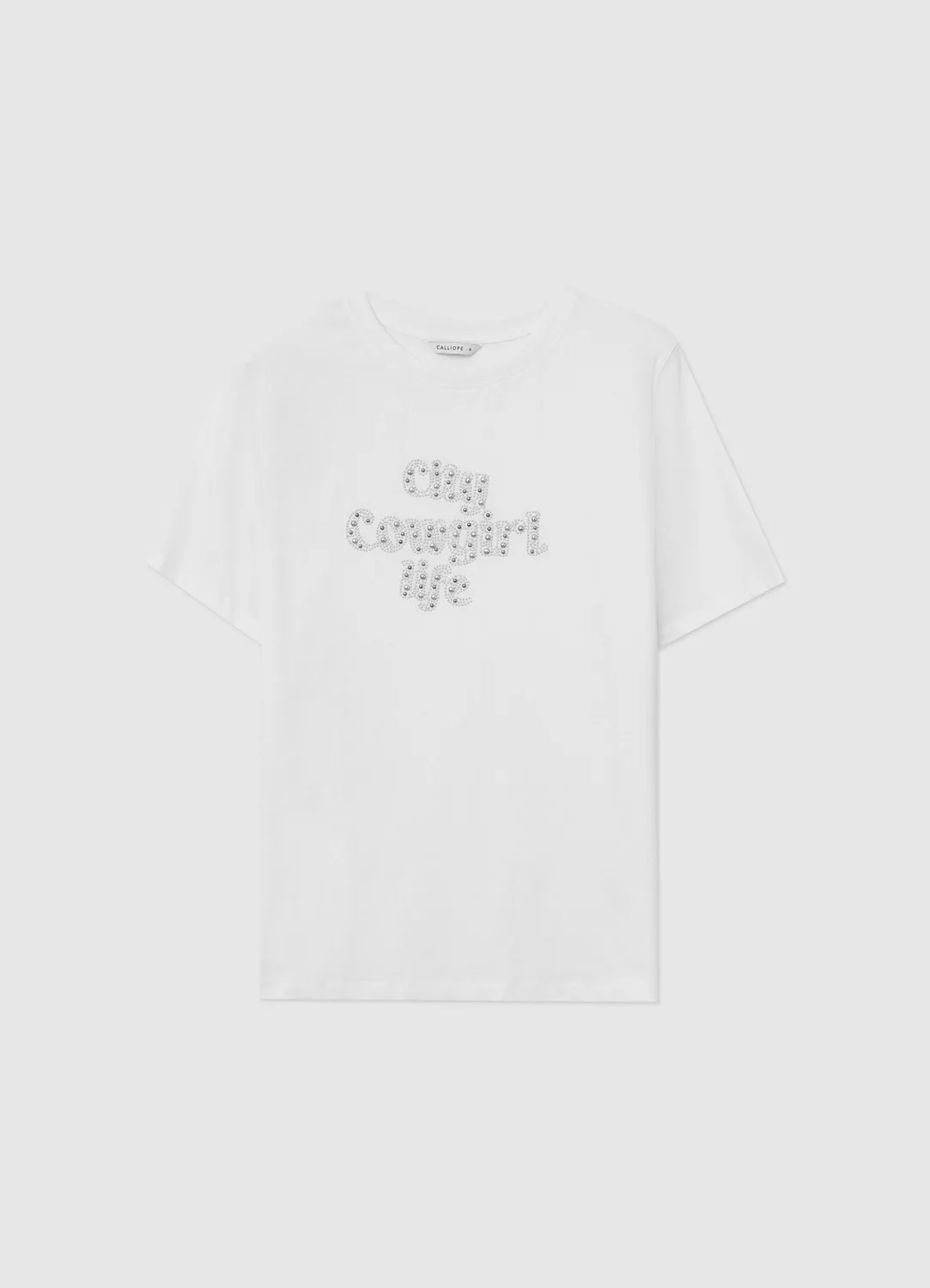 Calliope T-shirt scritta strass femme coton