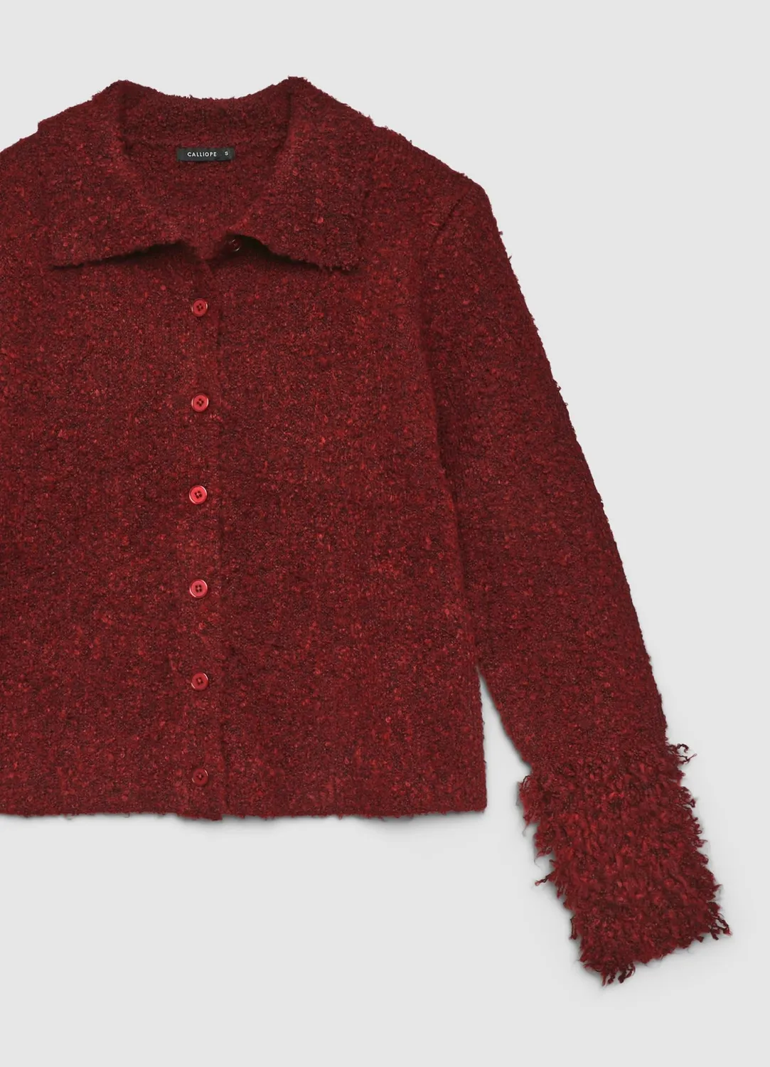 Calliope cardigan bouclé gilet femme boutons