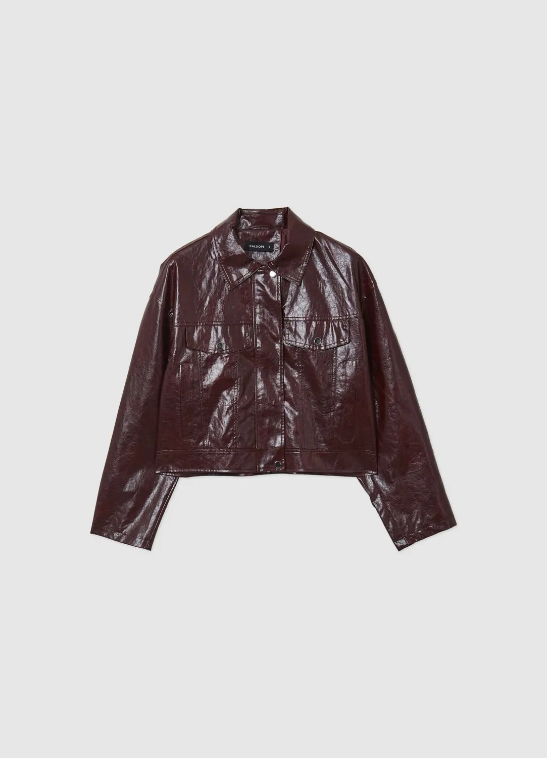 Calliope blouson effet cuir femme poches à rabat