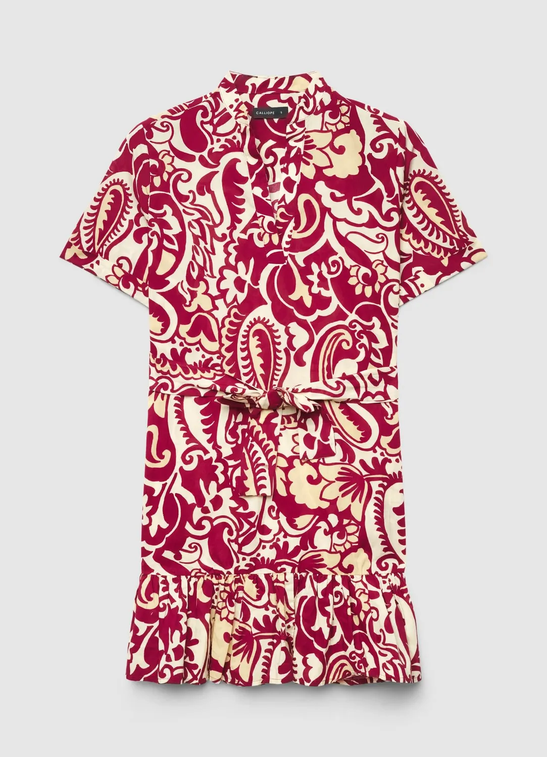 Calliope Atelier robe paisley à volant mini femme