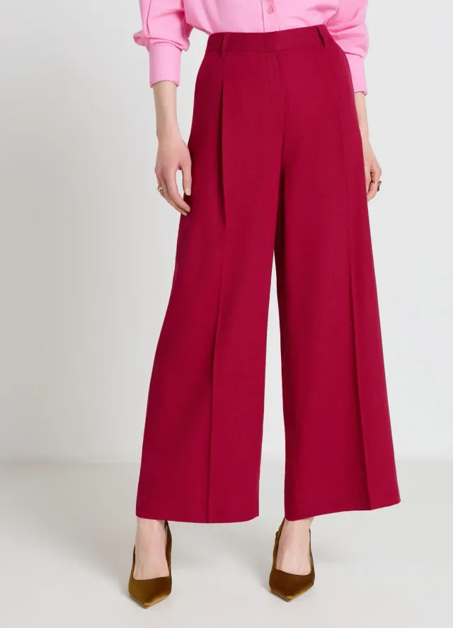 Calliope pantalon palazzo taille haute femme