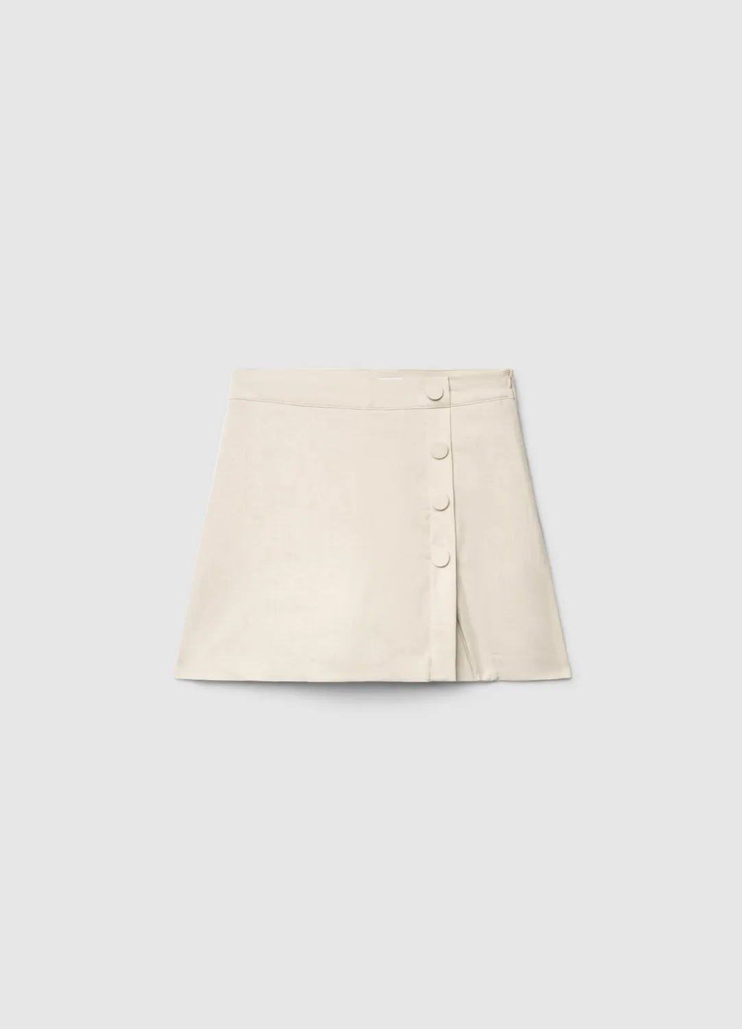 Calliope jupe-short boutons latéraux femme uni