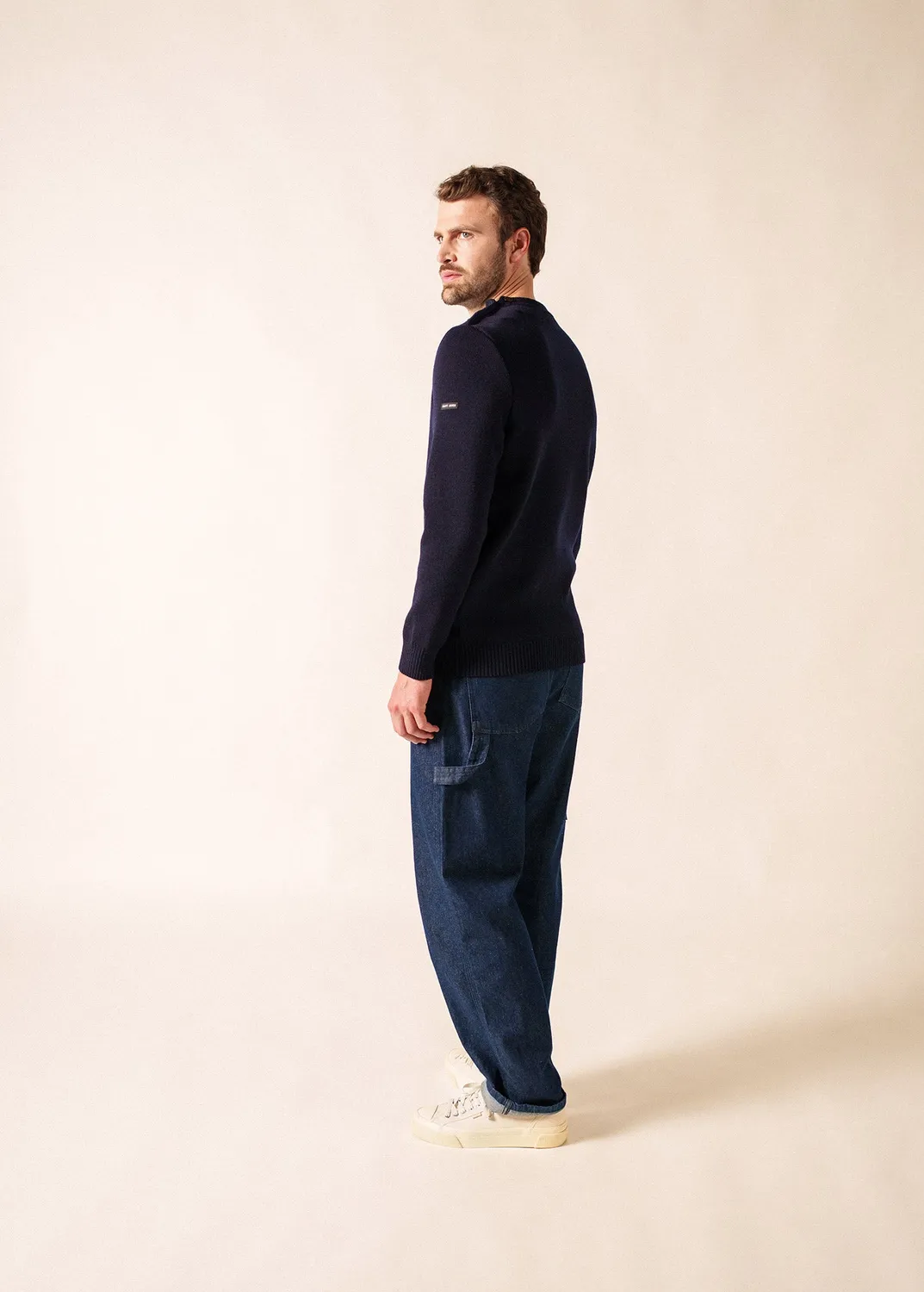Saint James Cancale pull marin marine pure laine