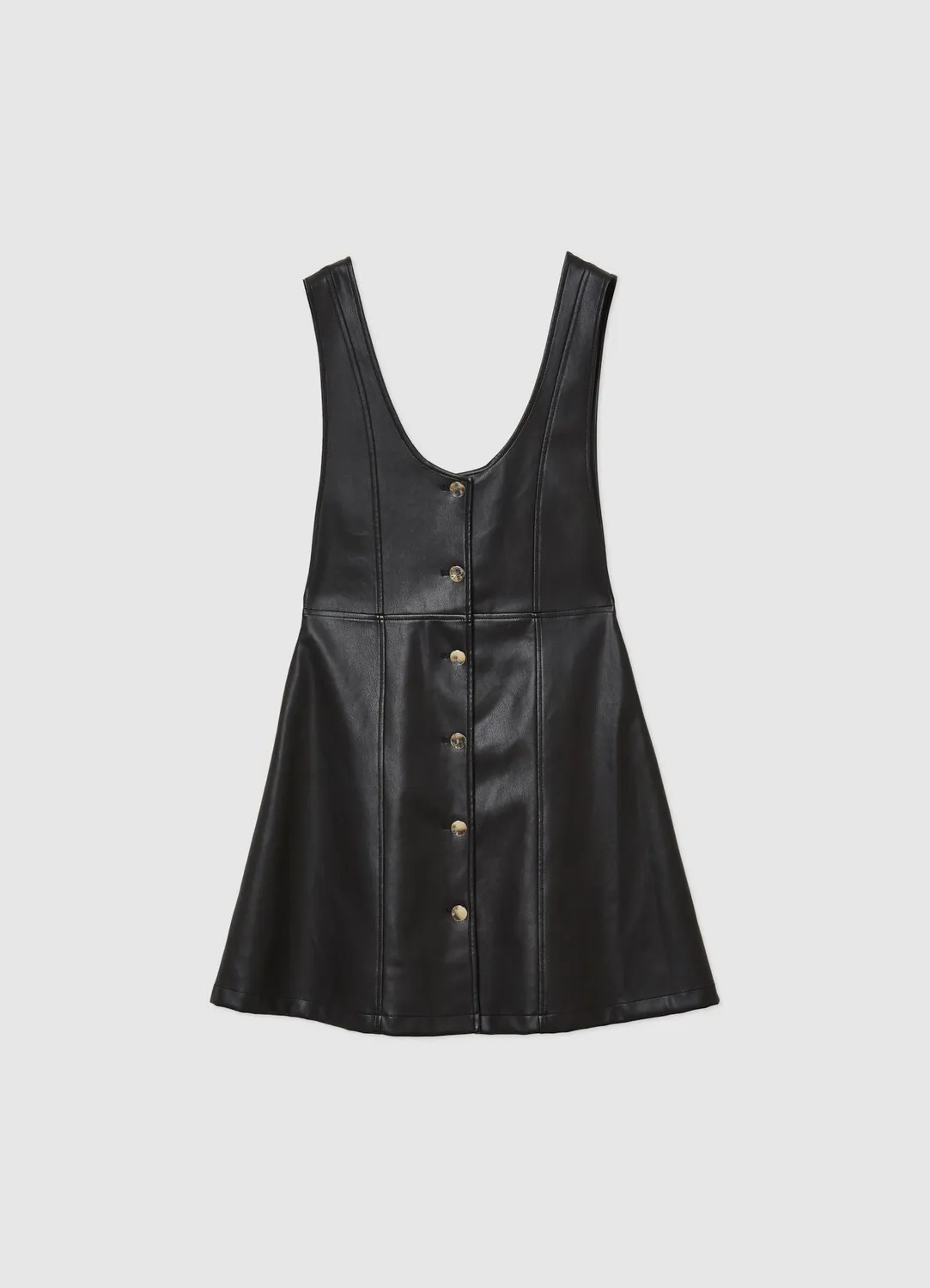 Calliope robe salopette simili cuir mini XS-XL
