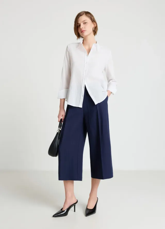 Calliope chemise effet froissé femme manches longues