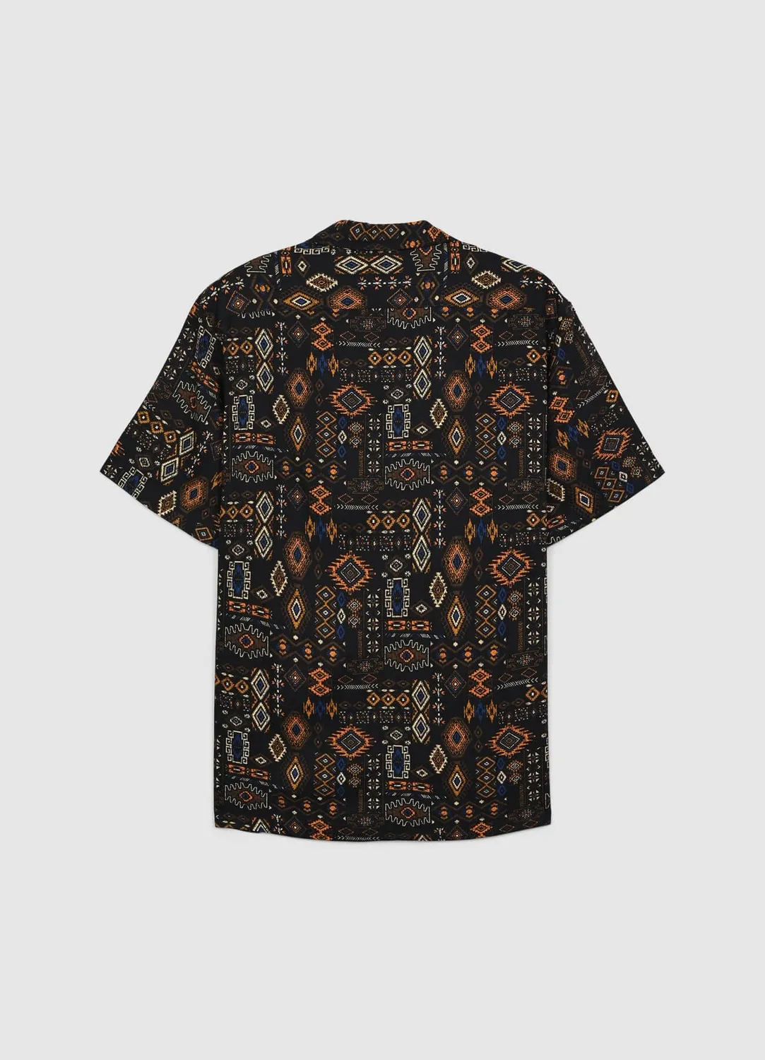 Calliope chemise bowling homme motif ethnique manches courtes