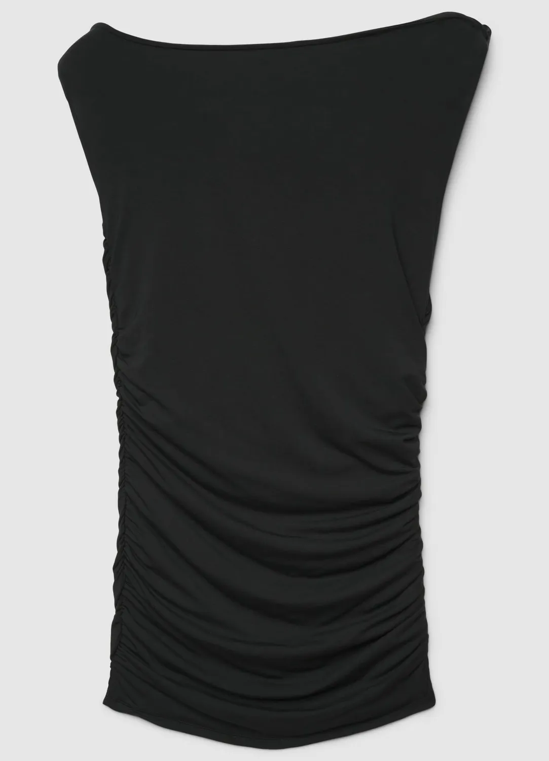 Calliope top froncé latéral femme col bateau