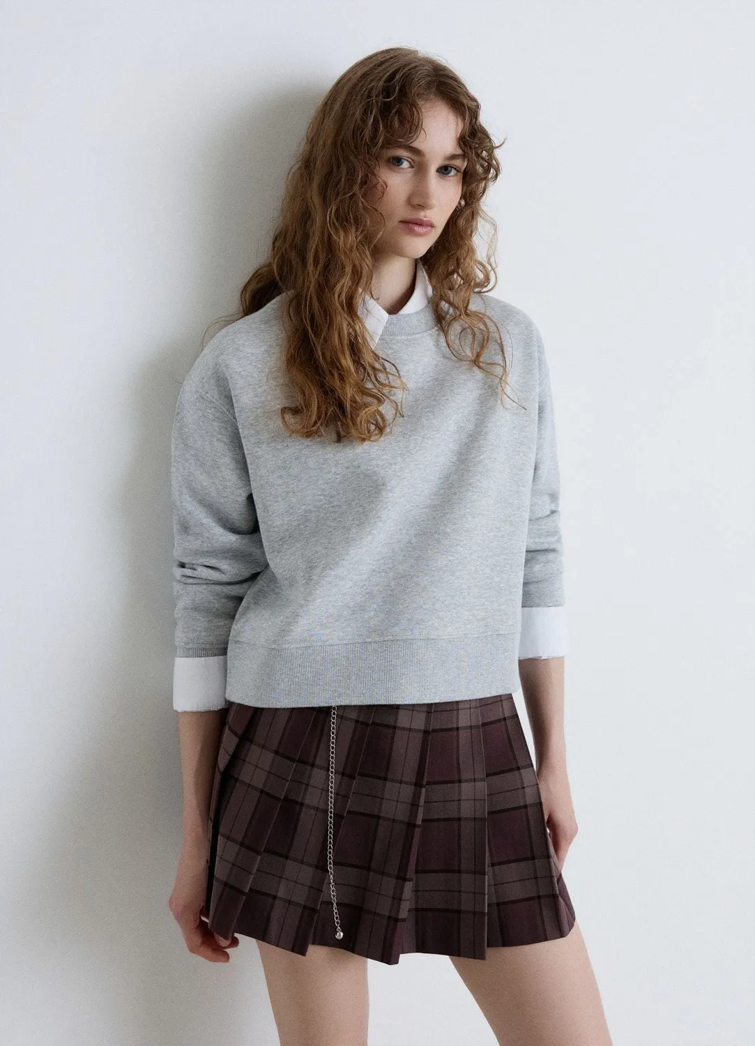 Calliope Sweat col rond uni femme molleton lourd