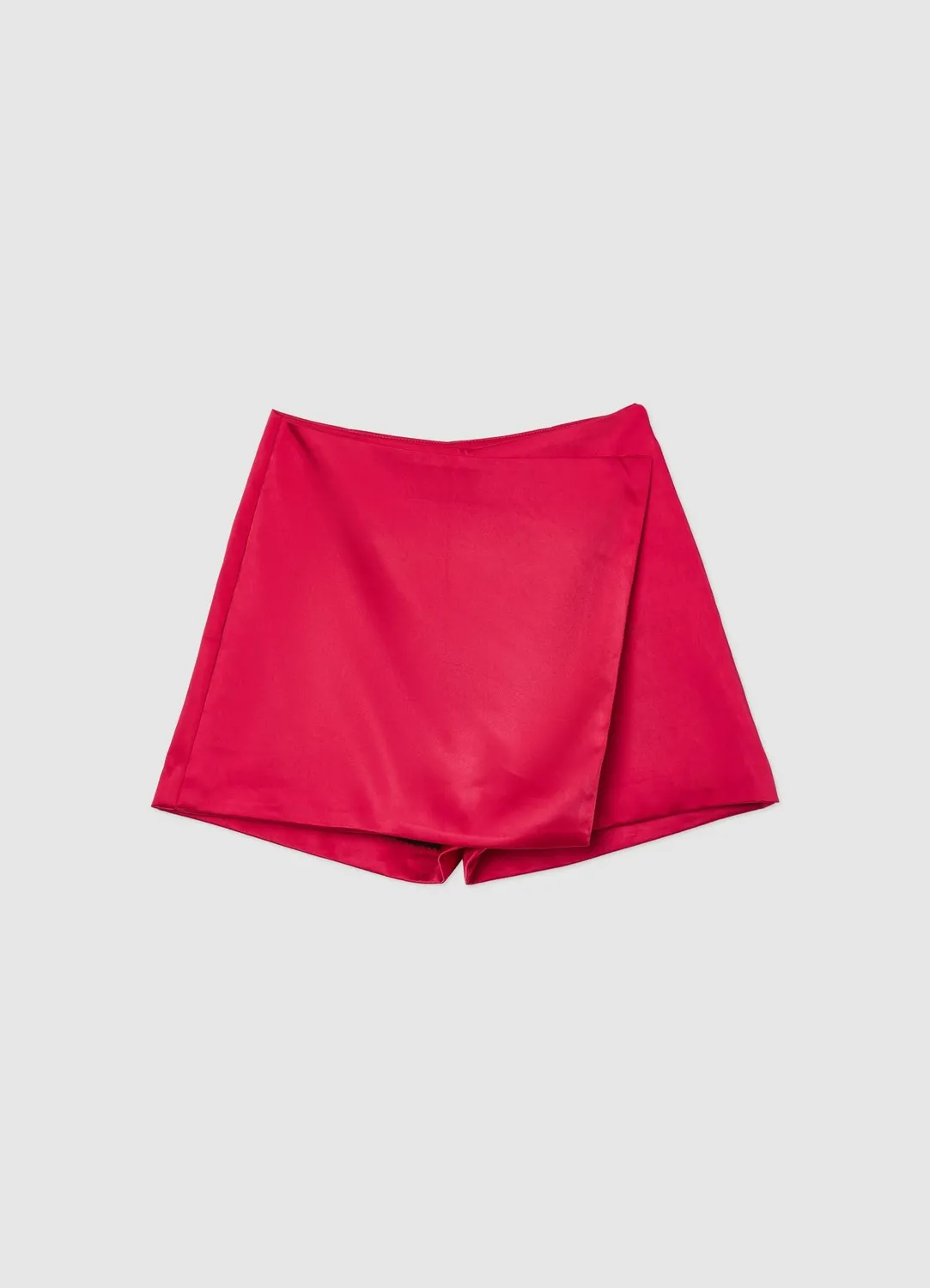 Calliope jupe-short simili satin femme coupe regular