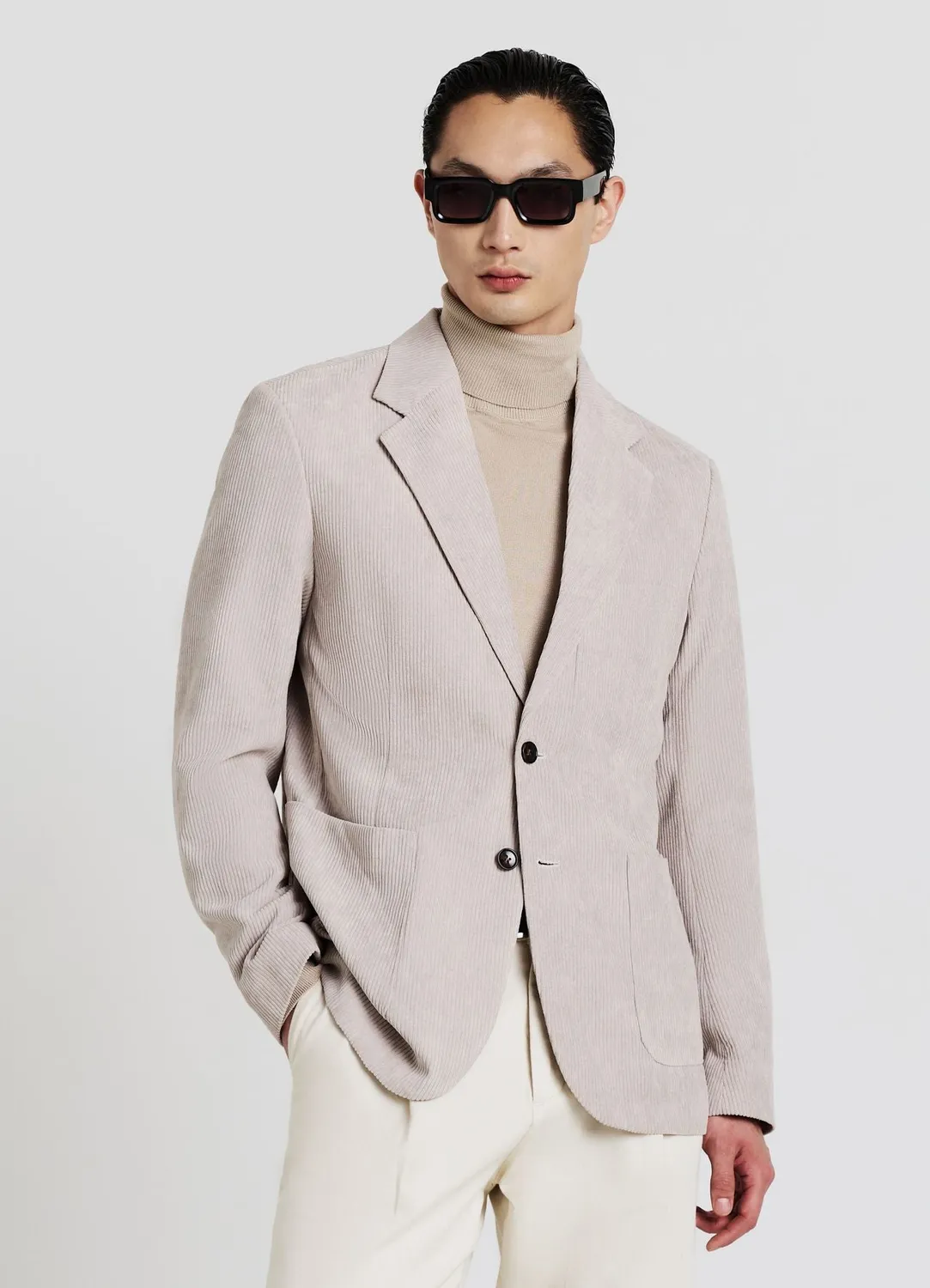 Calliope veste monopetto effet velours homme