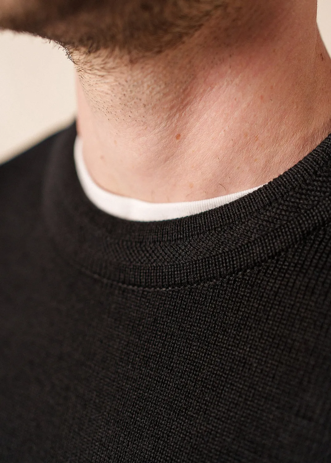Saint James Locronan pull laine noir homme