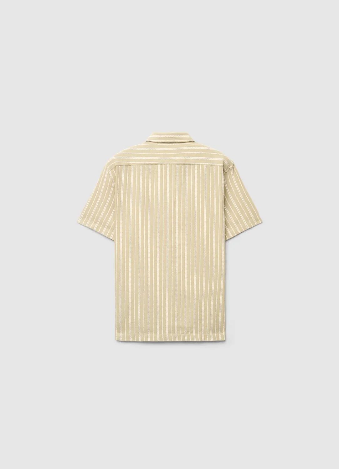 Calliope chemise rayée homme manches courtes coton