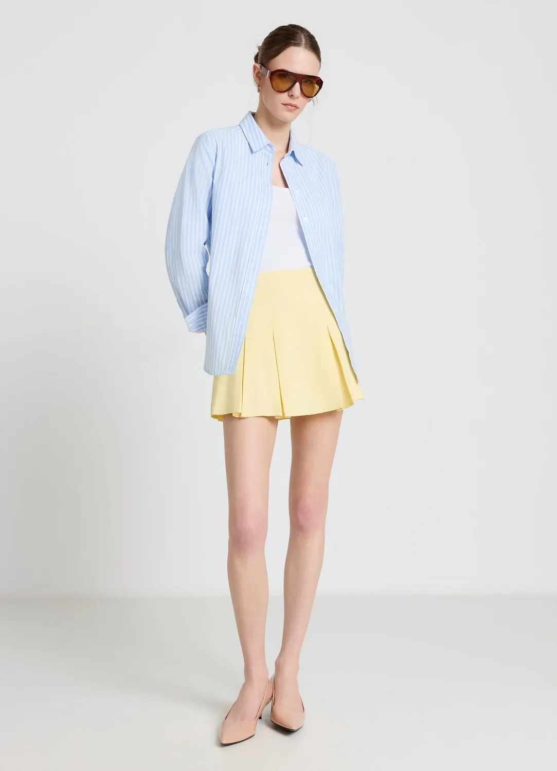Calliope jupe-short plissée femme taille haute