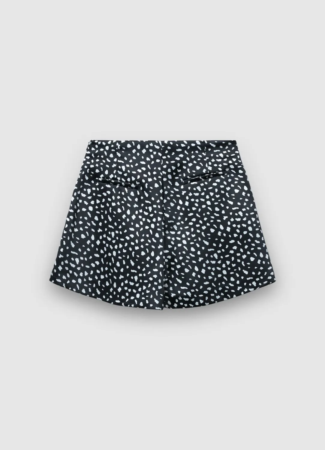 Calliope Jupe-culotte satinée motifs femme zip
