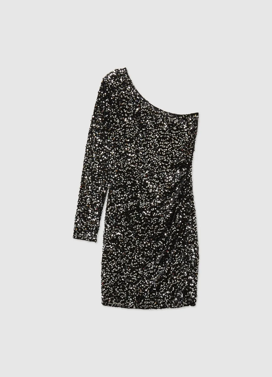 Calliope robe monospaule courte femme paillettes