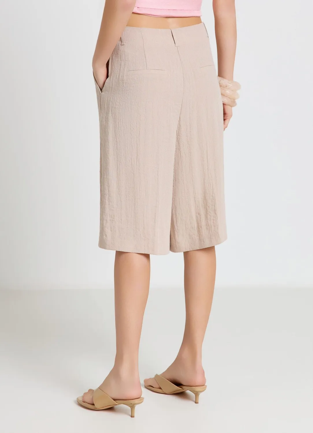Calliope Shorts bermuda Bermuda femme taille haute uni