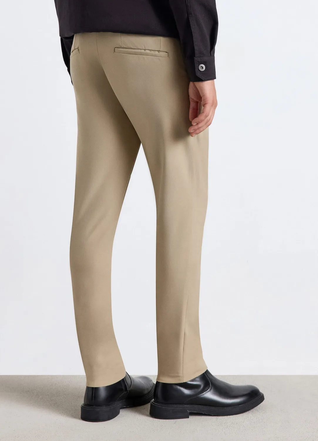 Calliope Pantalon droit homme pantalon taille élastique uni