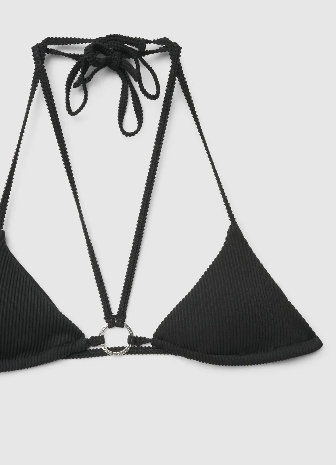 Calliope haut bikini triangle femme gaufré lacet