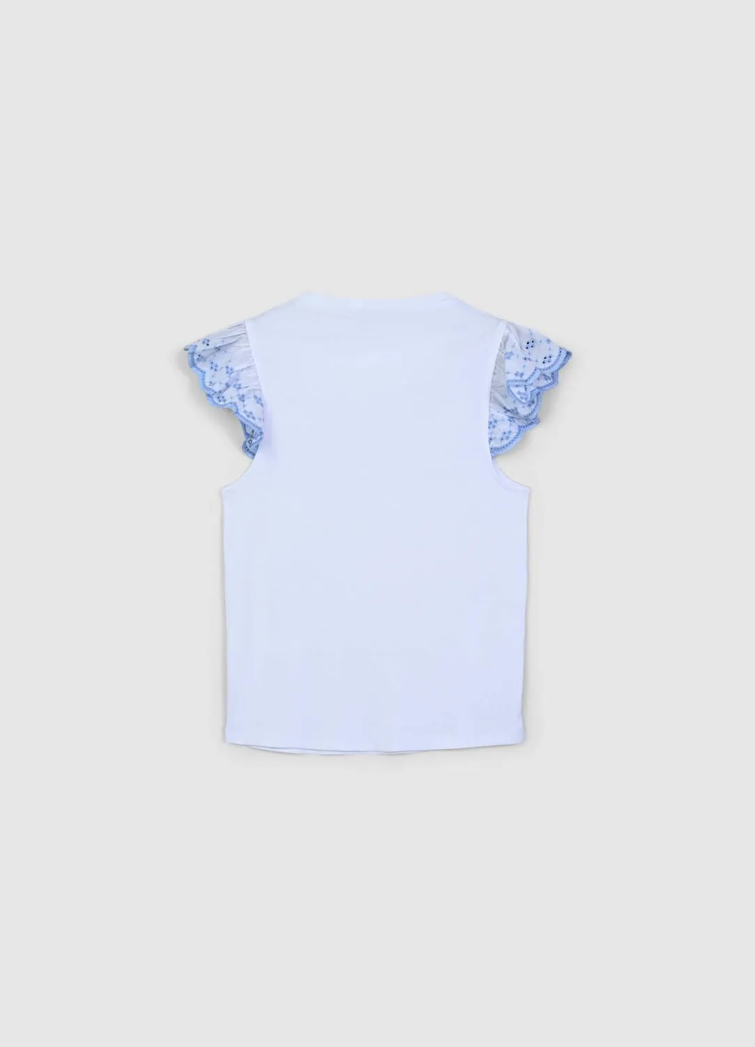 Calliope t-shirt volant femme tee-shirt coton côtelé
