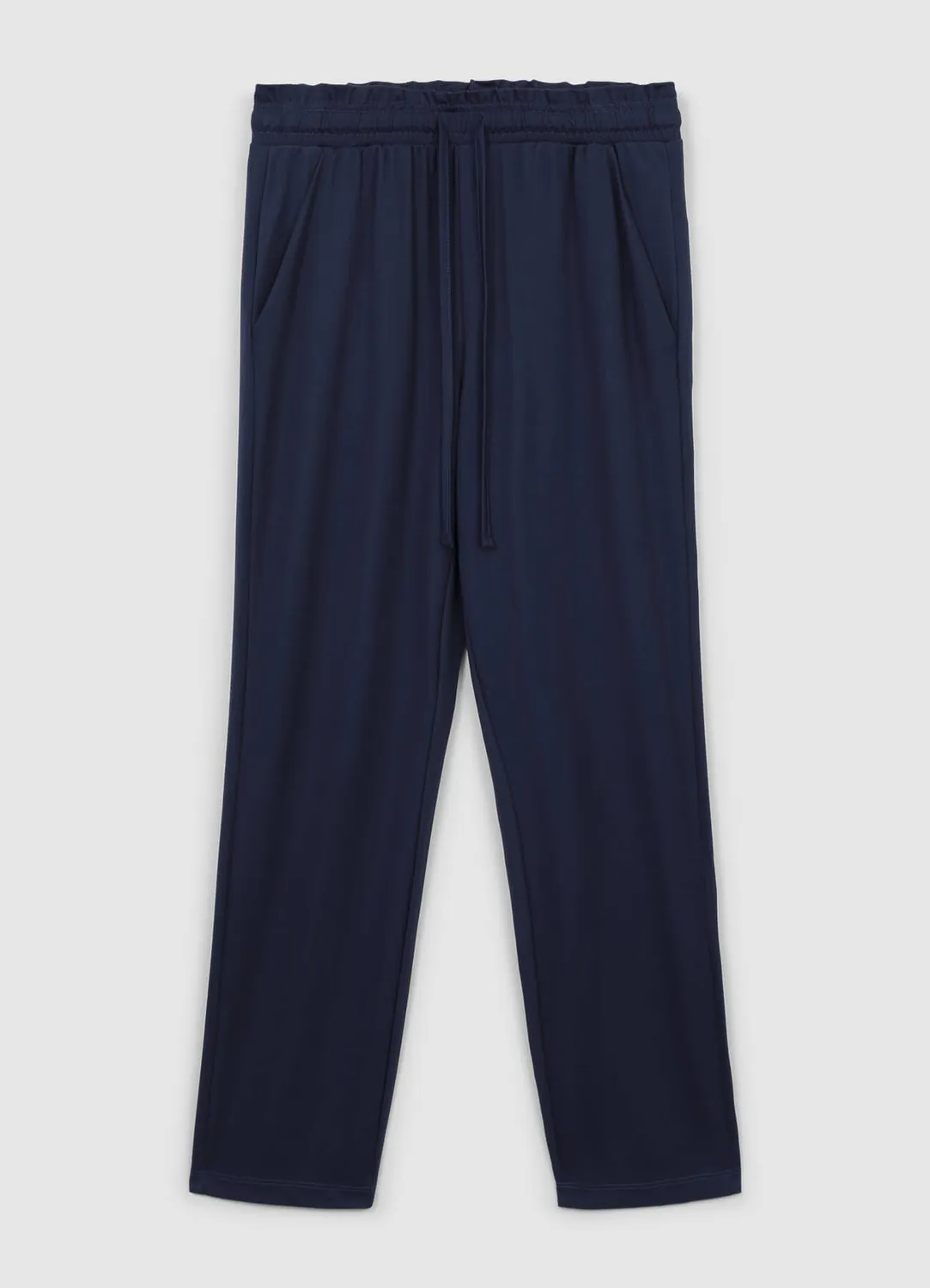 Calliope pantalon uni femme à cordon coupe droite