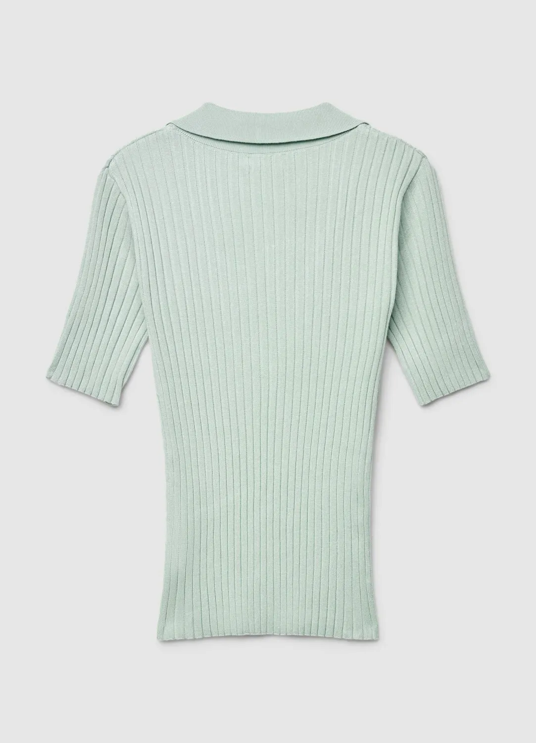 Calliope t-shirt femme côtelé col polo manches courtes