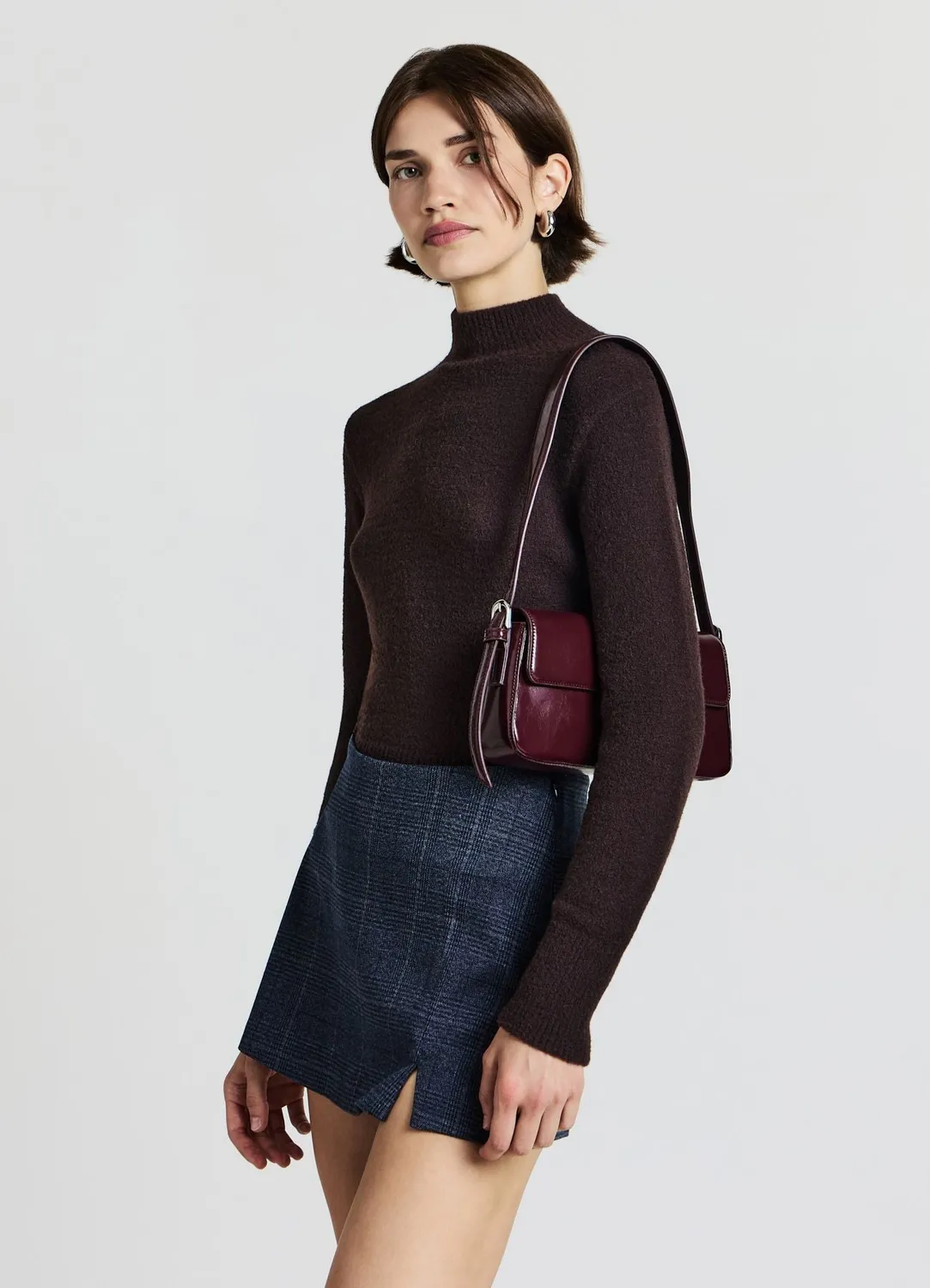 Calliope jupe-short à carreaux femme taille haute