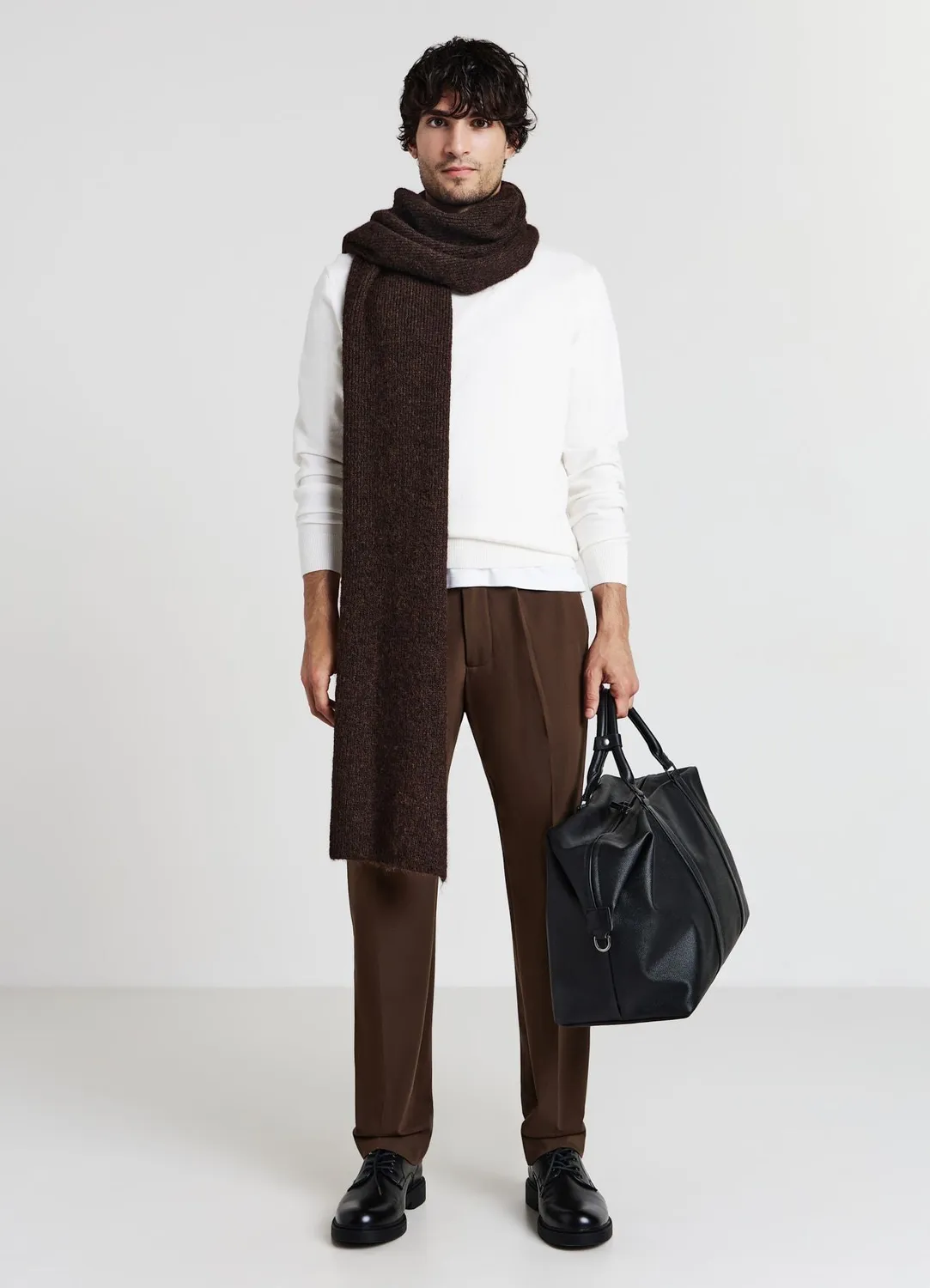 Calliope Maglia pull homme L col rond profils contraste