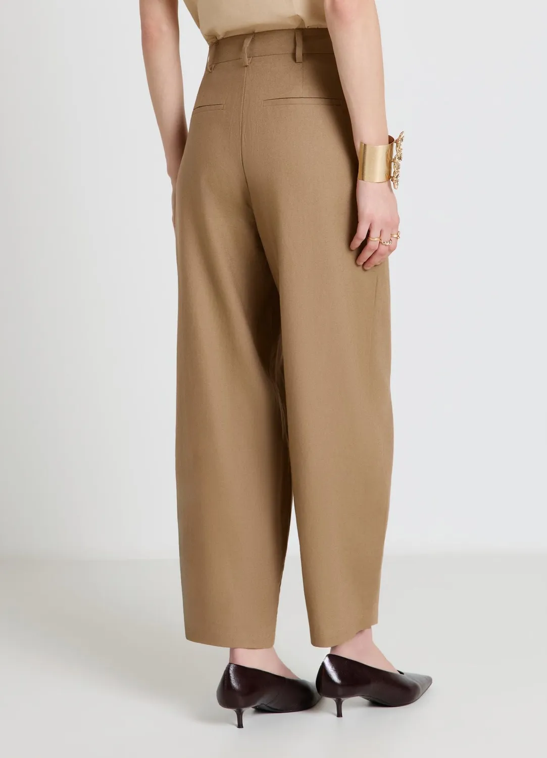Calliope pantalon balloon taille haute ceinture femme