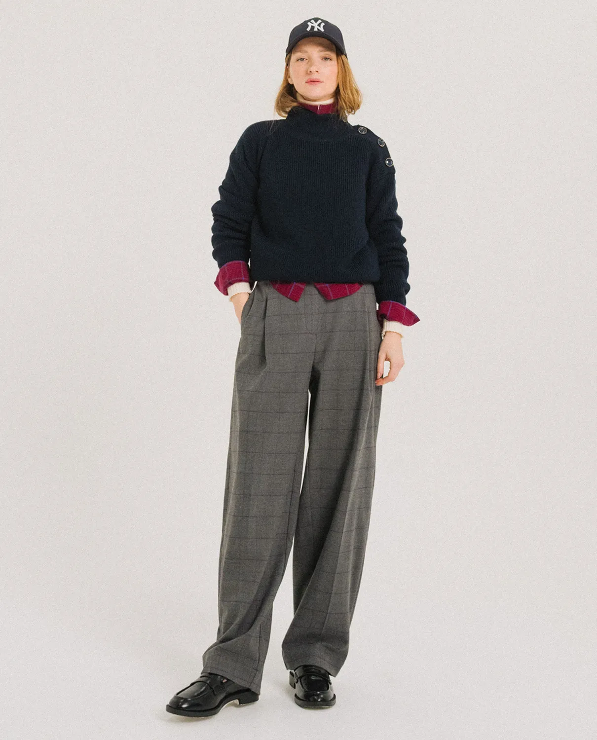Tinsels Frenchy pull laine col rond Navy