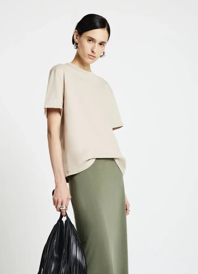 Calliope t-shirt femme col rond uni manches courtes