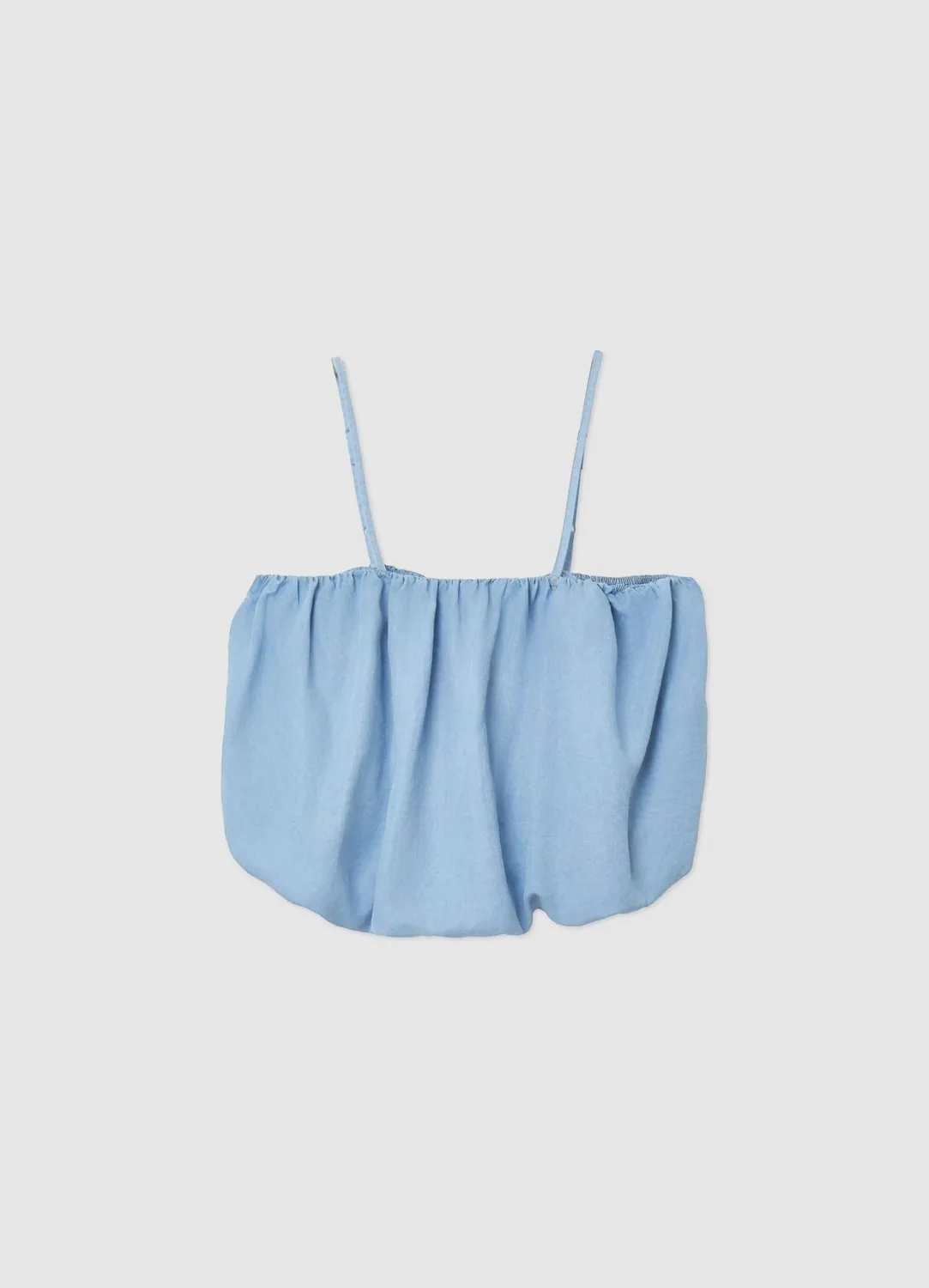 Calliope top ballon bretelles fines femme uni